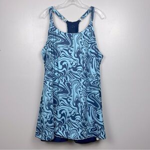 Kitty and Vibe hybrid swim & exercise Play Dress with builtin shorts, size 4X.